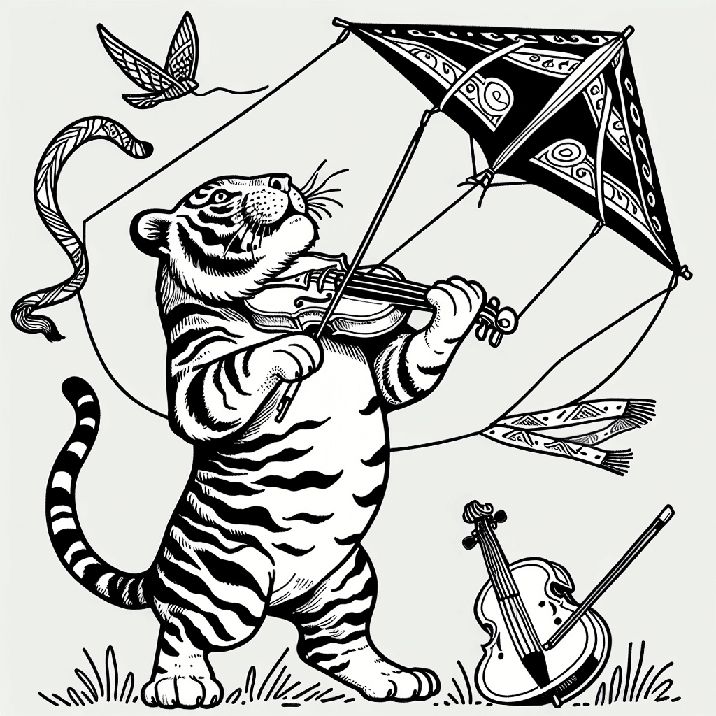 Additional tiger coloring page 2