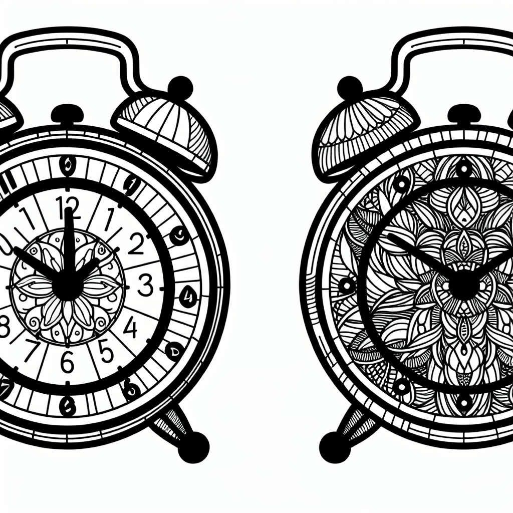 Additional time clock coloring page 1