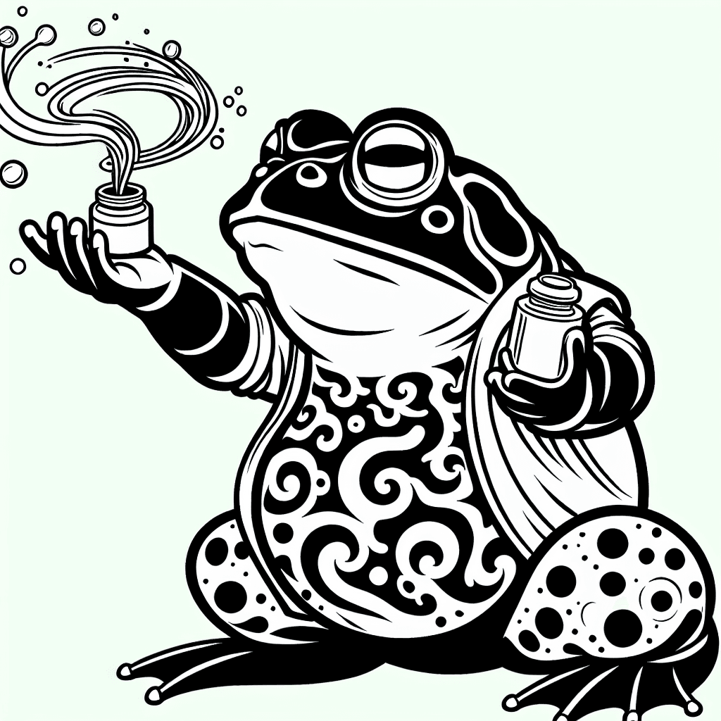 Additional toad coloring page 2