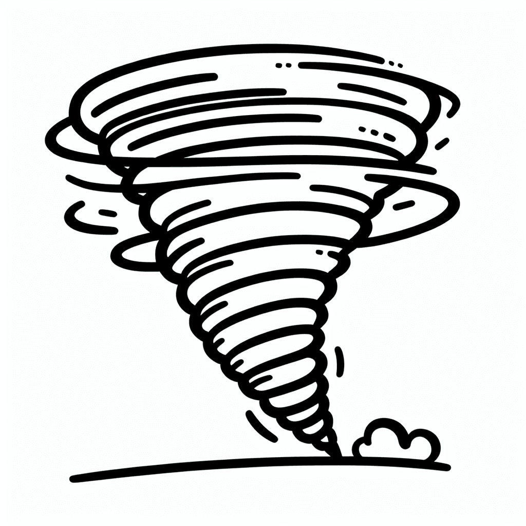 tornado power coloring pages