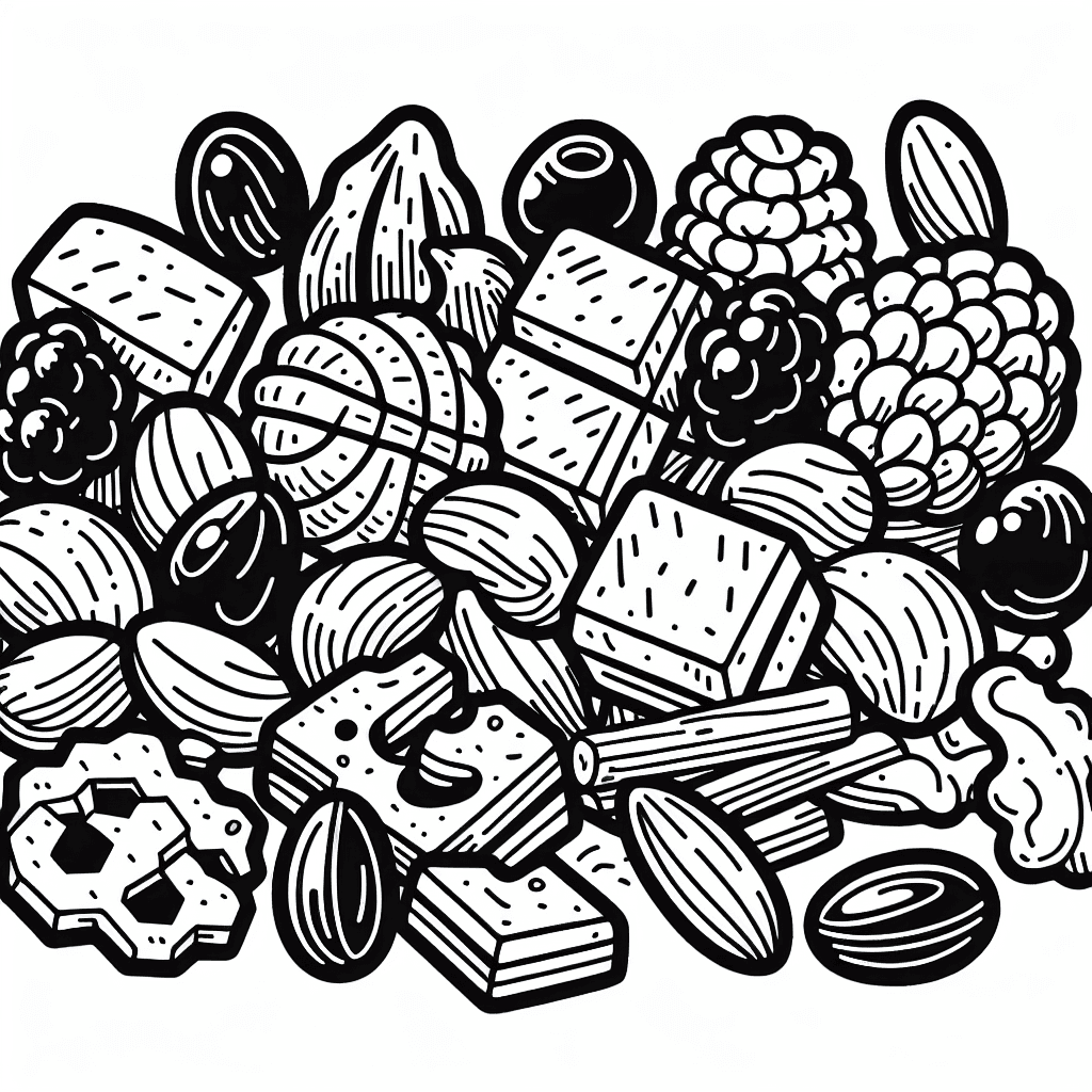 trail mix coloring pages