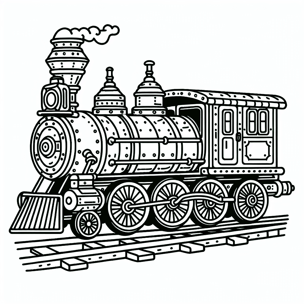 train steam coloring pages