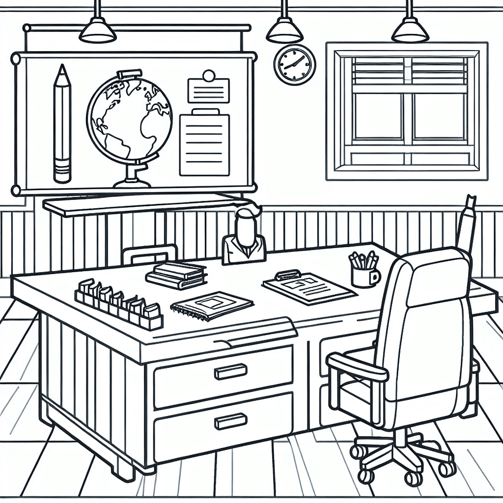 training room coloring pages