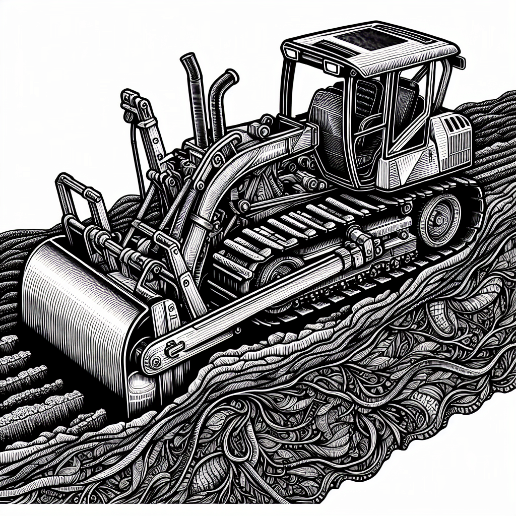 Additional trencher digging coloring page 1