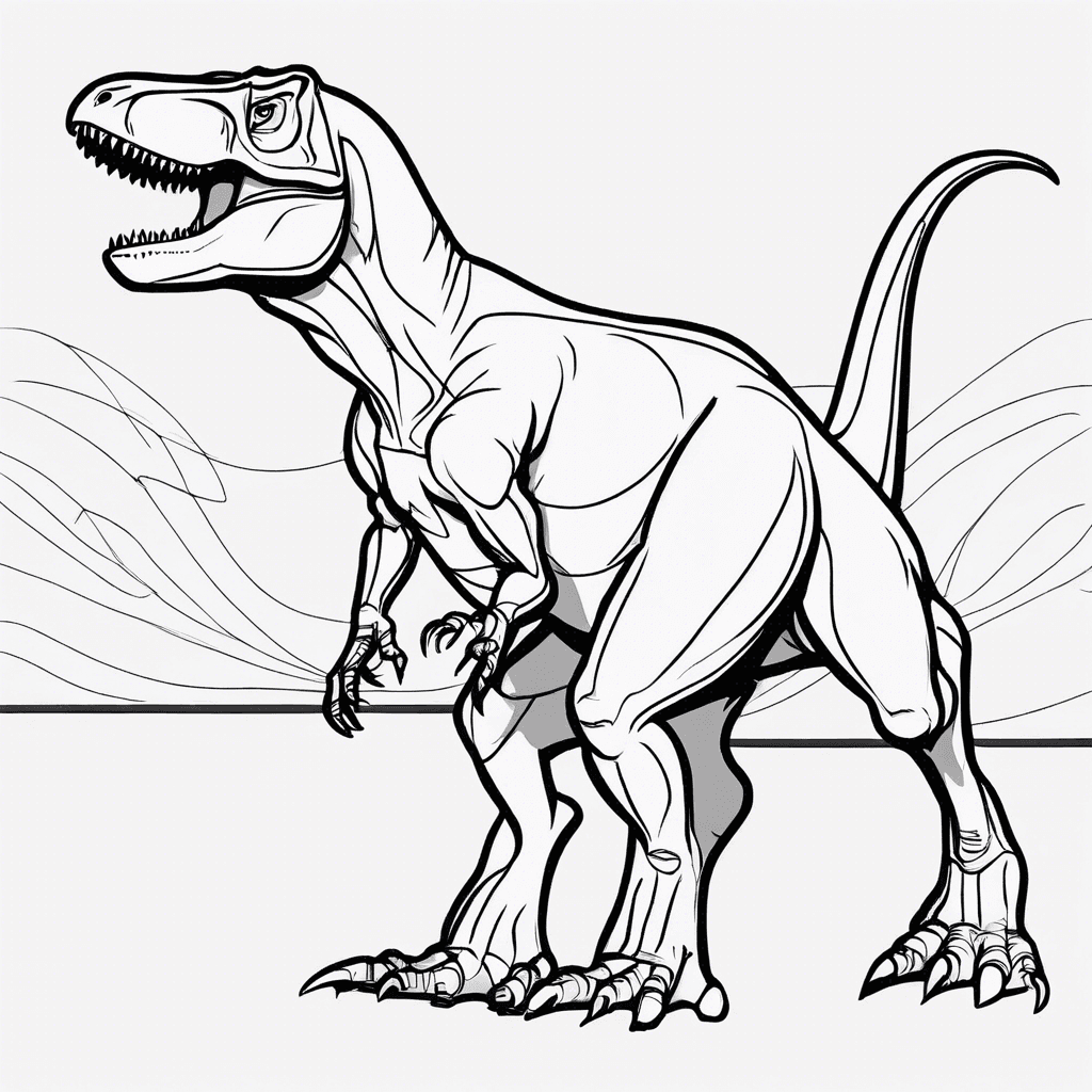 Additional trex coloring page 1