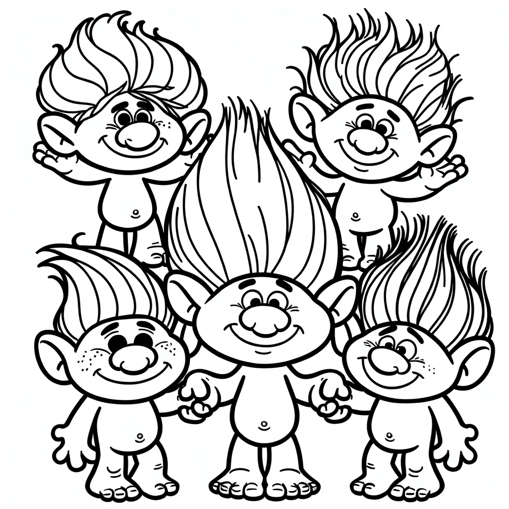 trolls coloring pages