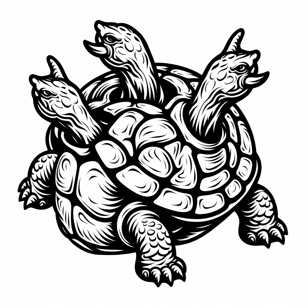 Additional turtle coloring page 2