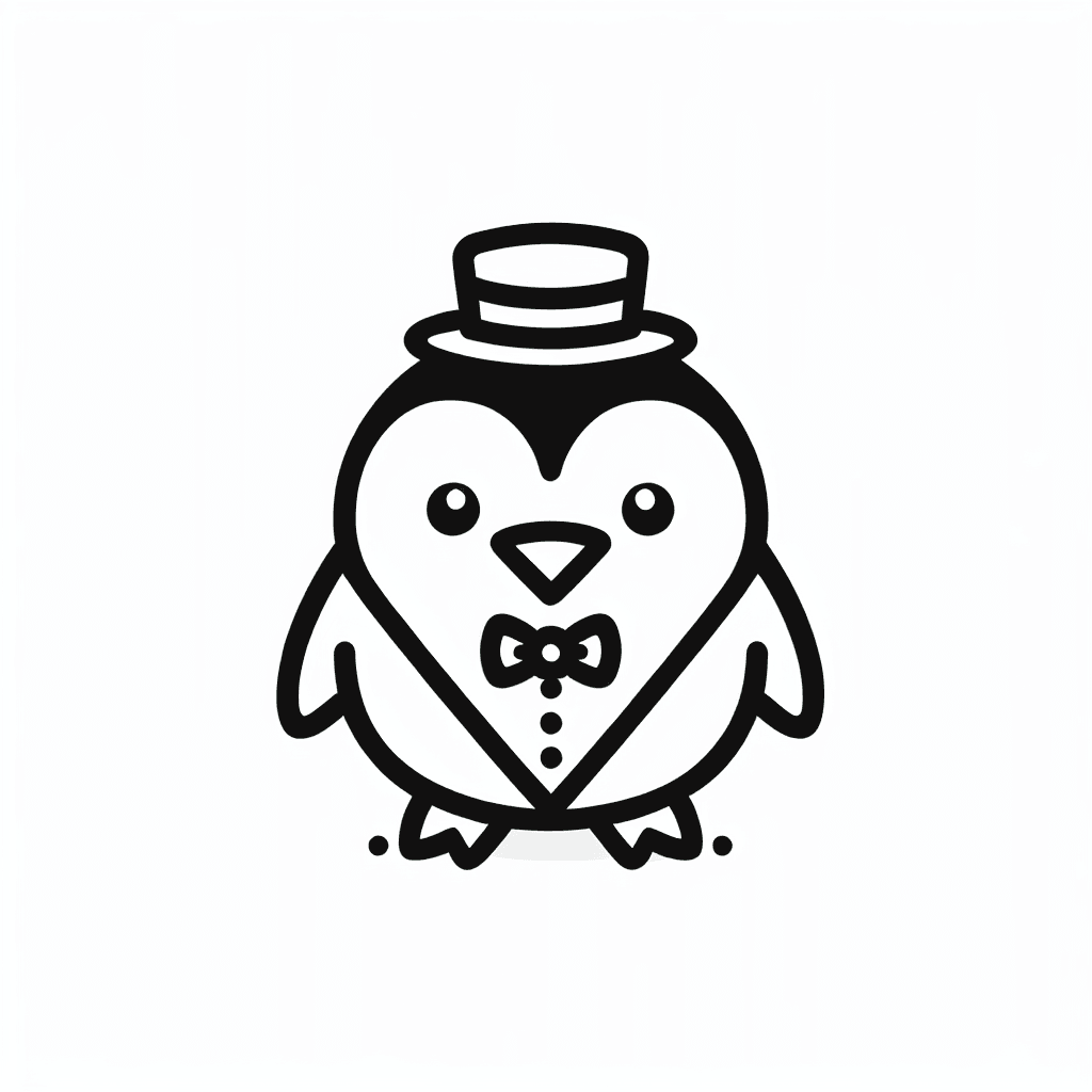 tuxedosam penguin coloring pages