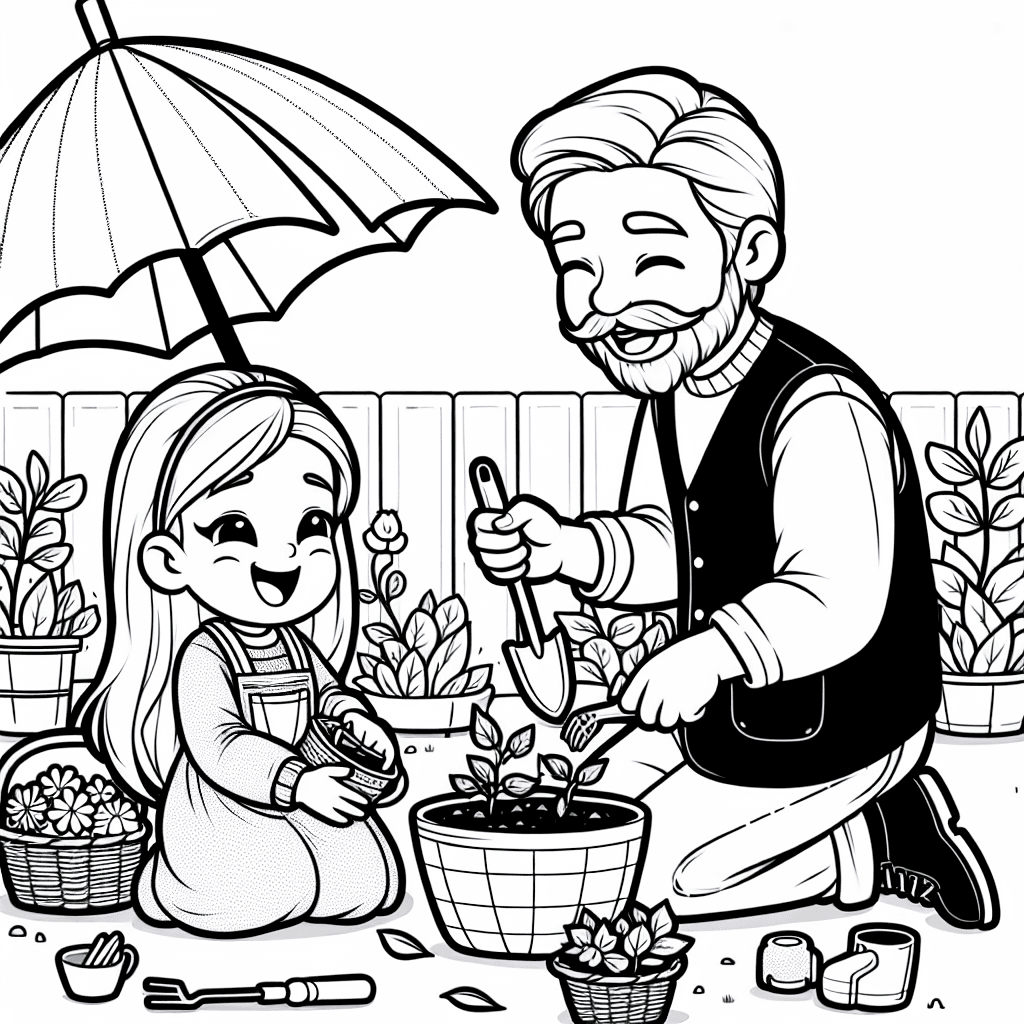 Additional uncle aunt coloring page 2