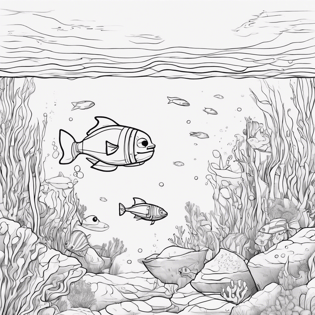 Additional underwater mission coloring page 2