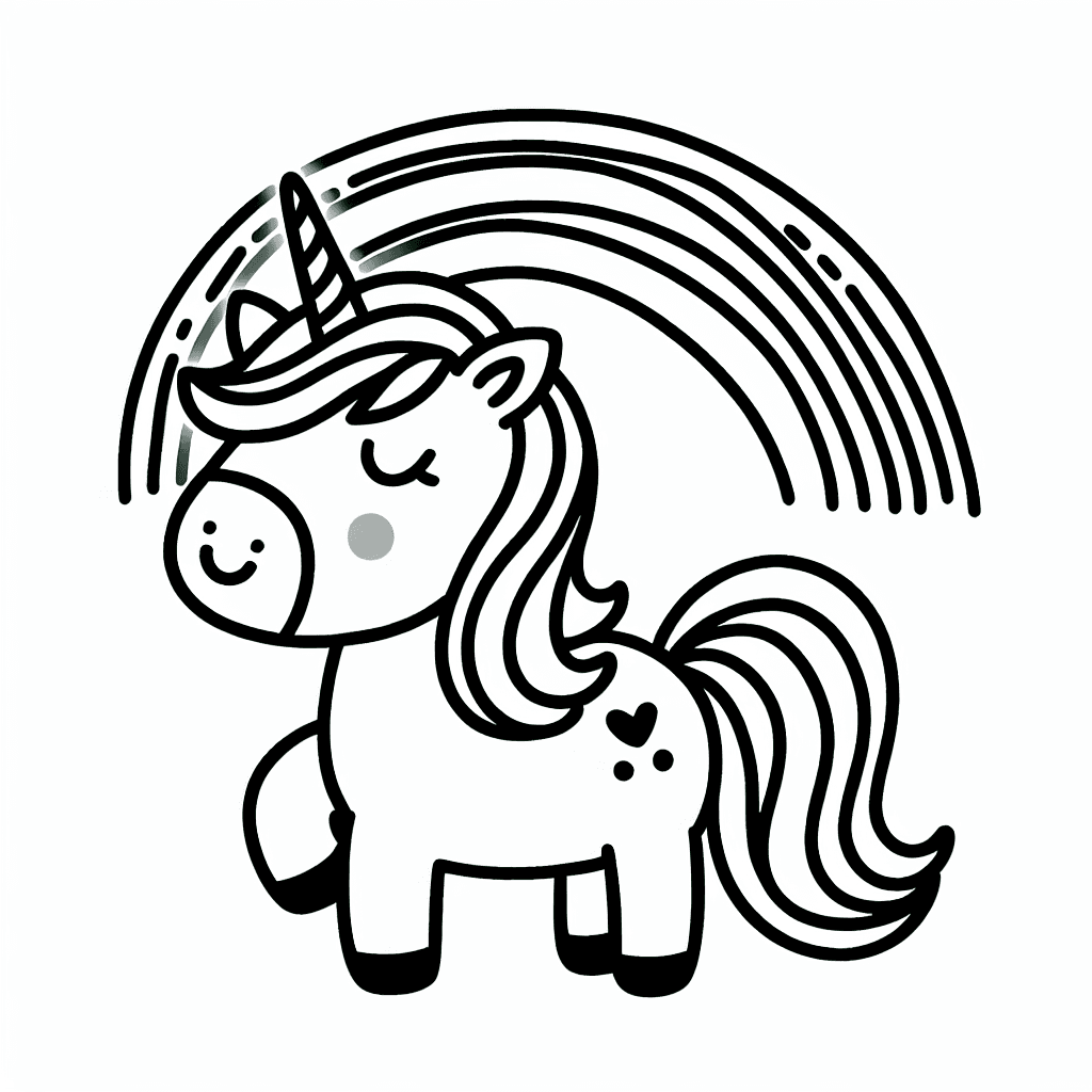 unicorn rainbow coloring pages