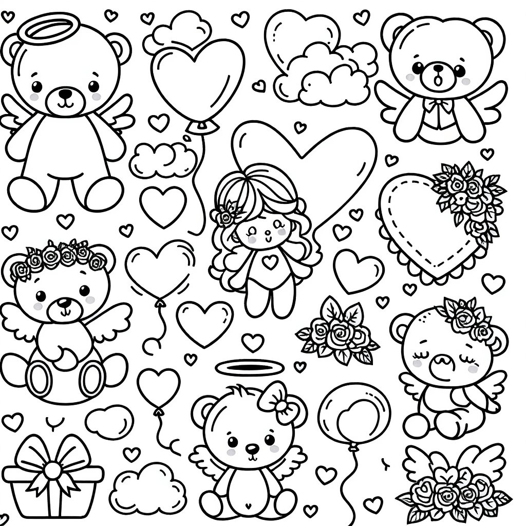 valentines coloring pages