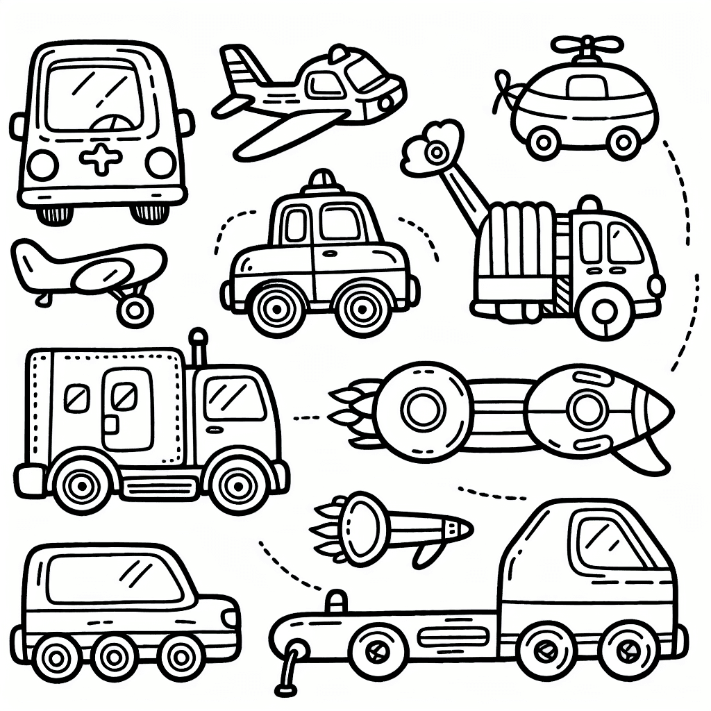 vehicles coloring pages