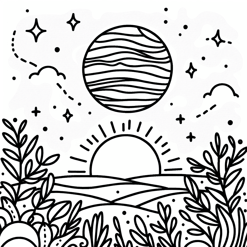 venus bright coloring pages