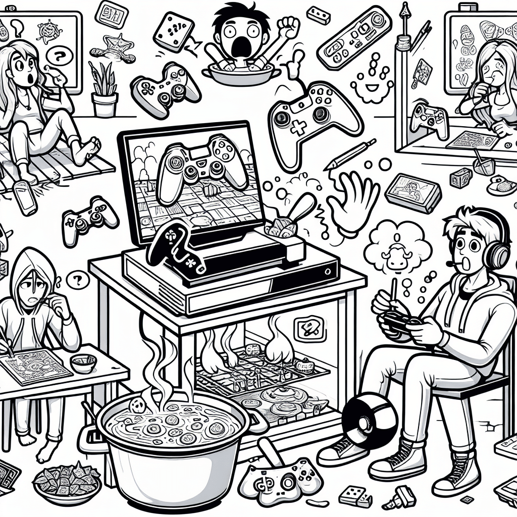 Additional video games coloring page 2