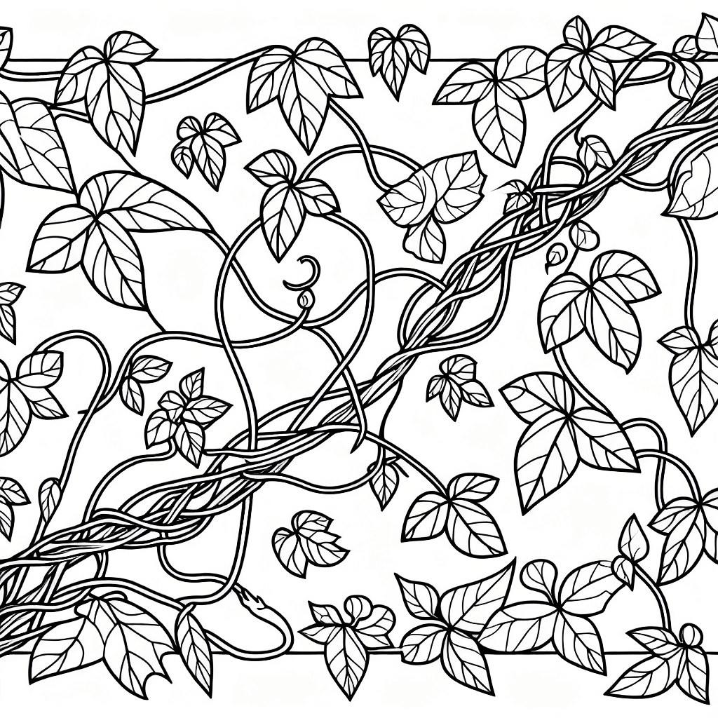 vine climbing coloring pages