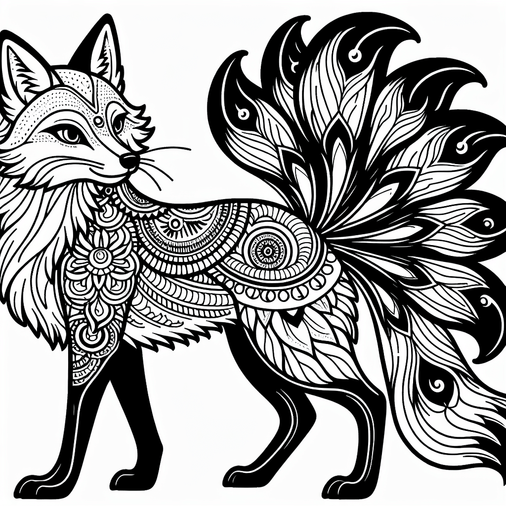 Additional vulpix coloring page 1