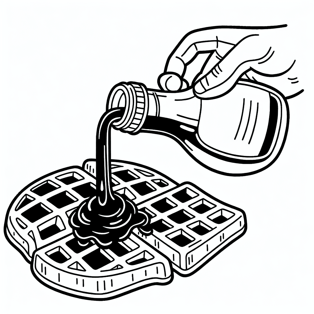 waffle syrup coloring pages