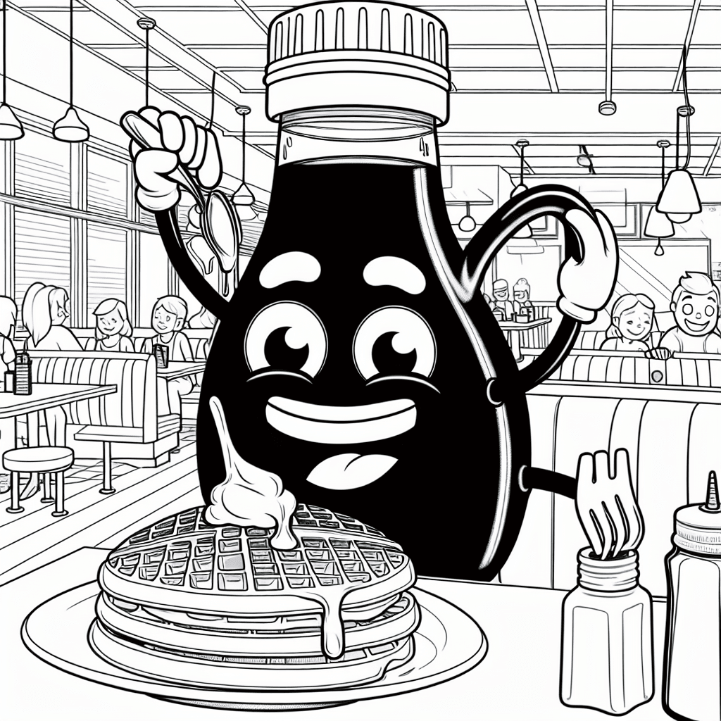 Additional waffle syrup coloring page 2