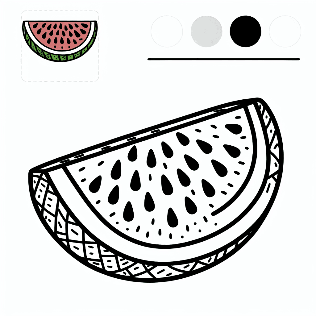 watermelon slice coloring pages