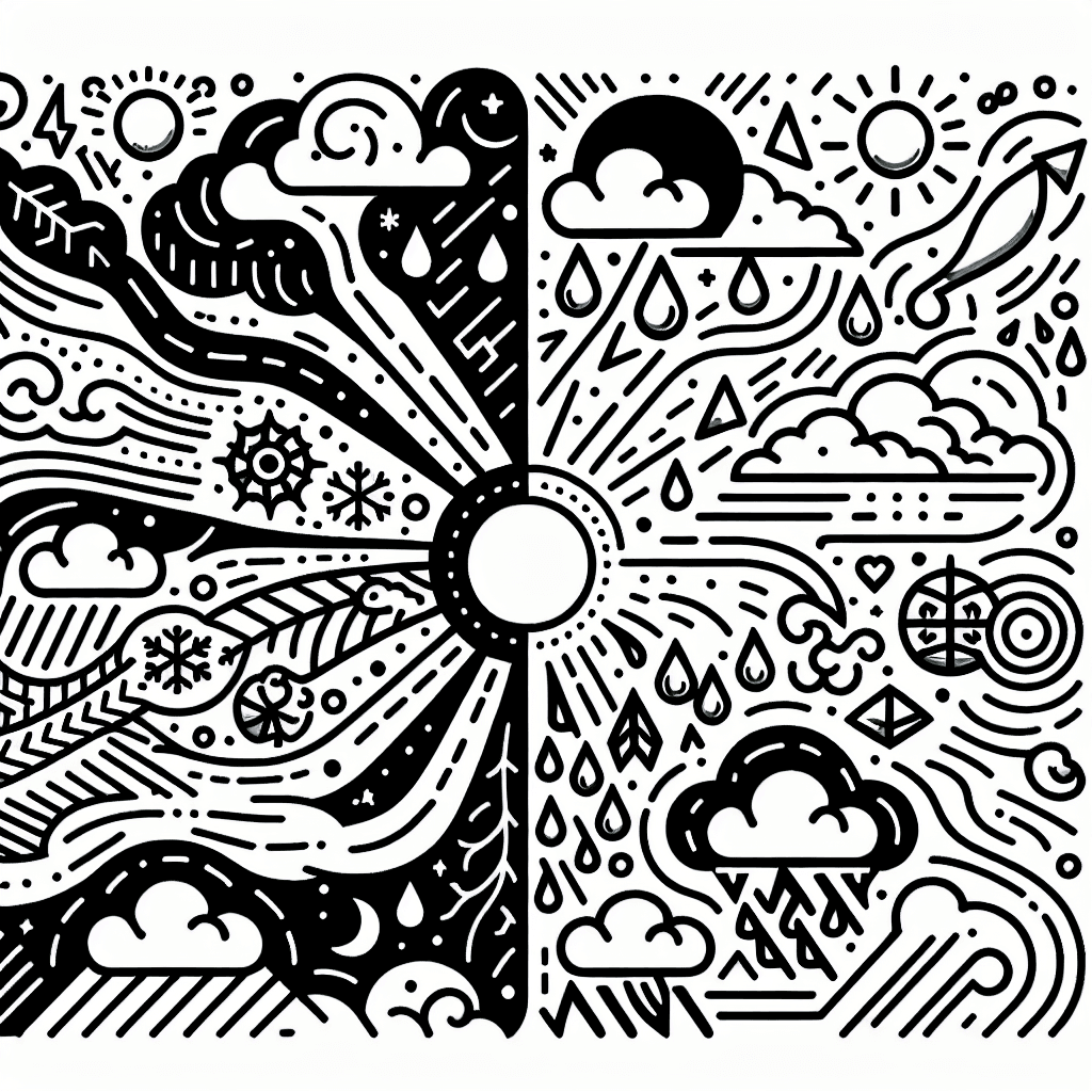 Additional weather symbols coloring page 1