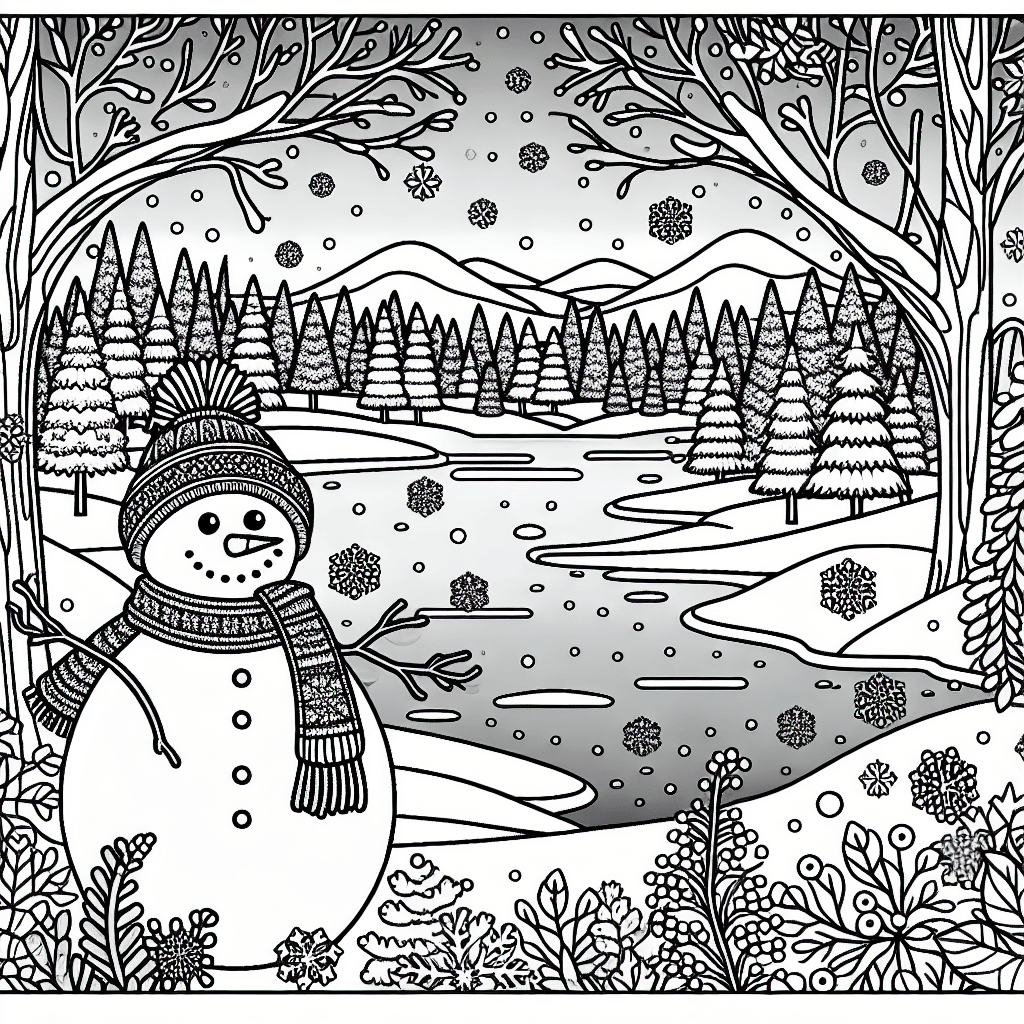 Additional winter coloring page 1