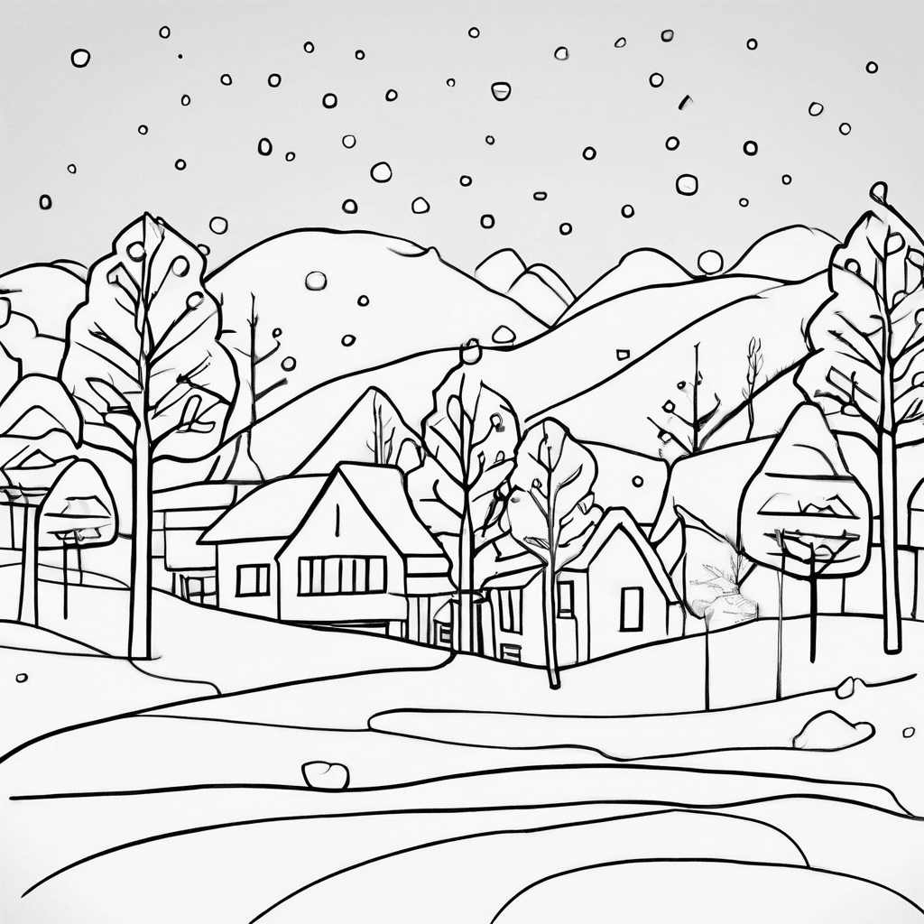 Additional winter coloring page 2