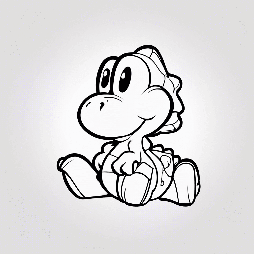 Additional yoshi coloring page 2