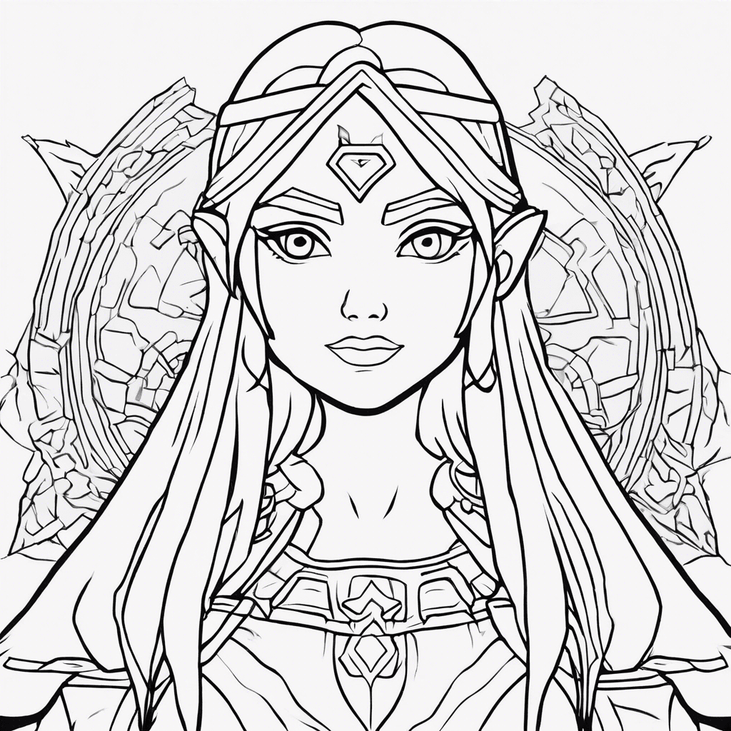 Additional zelda coloring page 1