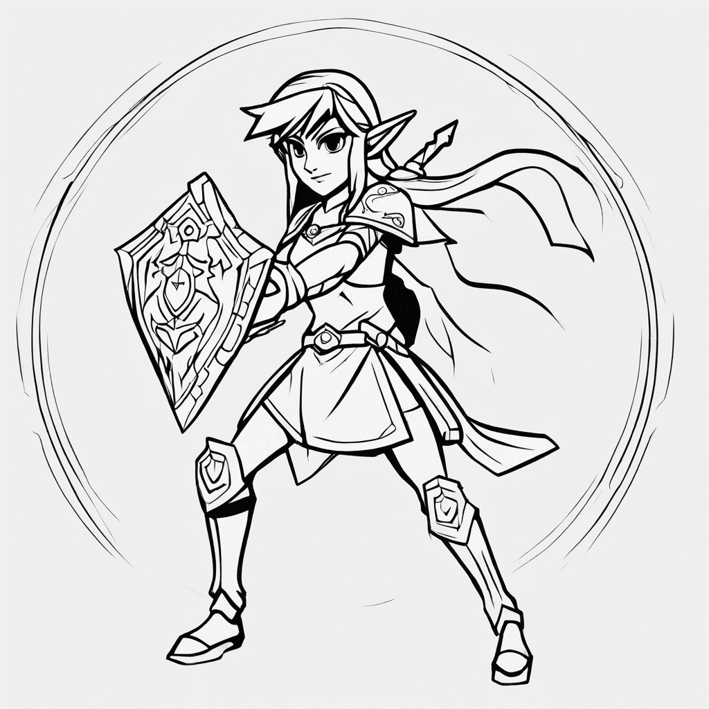 Additional zelda coloring page 2