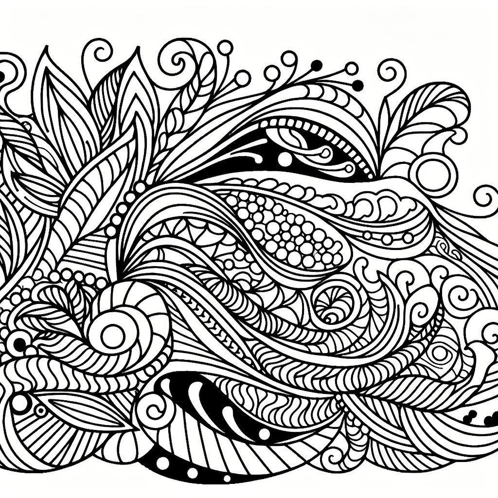 Additional zentangle coloring page 1