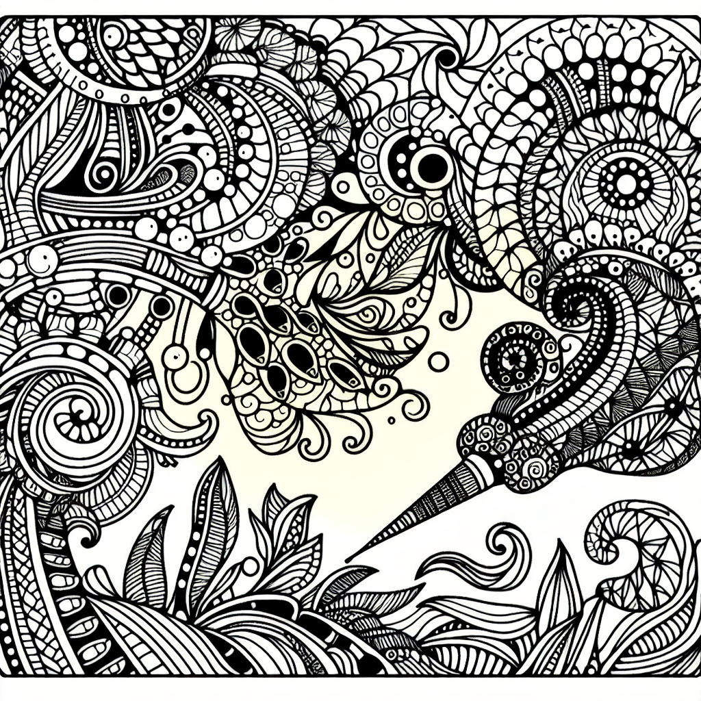 Additional zentangle coloring page 2