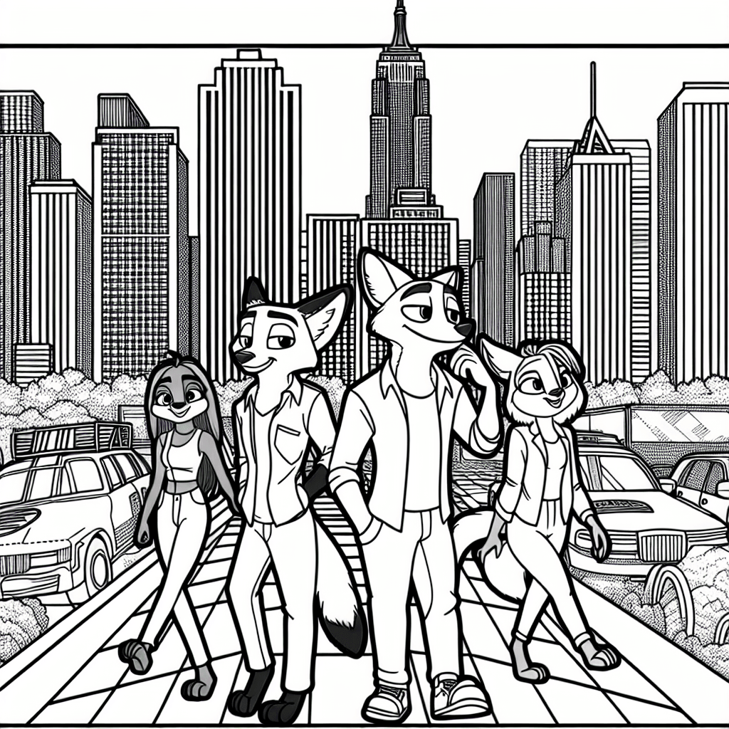 Additional zootopia coloring page 1